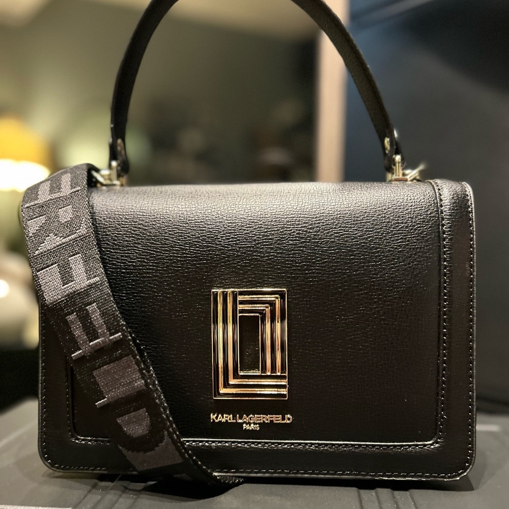 Karl Lagerfeld Paris Black Simone Crossbody Handbag